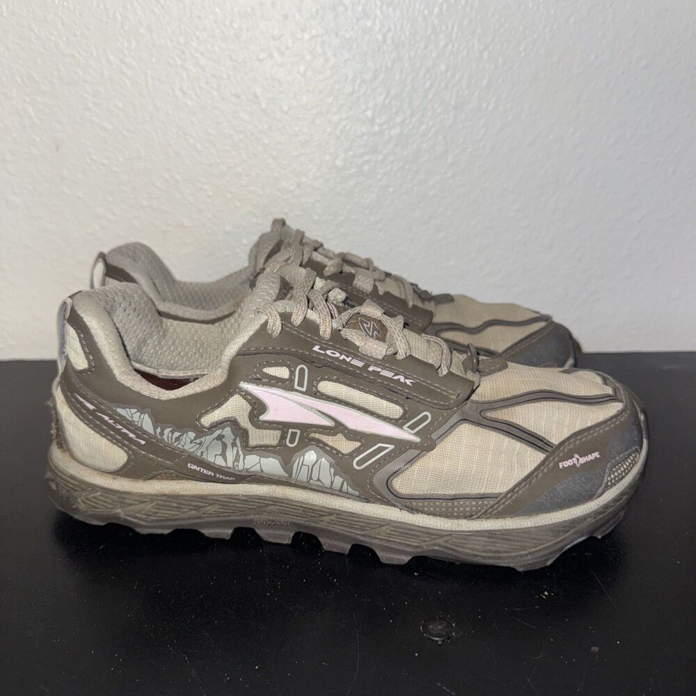Altra Lone Peak 4 Shoes Women's 8 Balsam Gray  Trail Running AL0A4VR7327